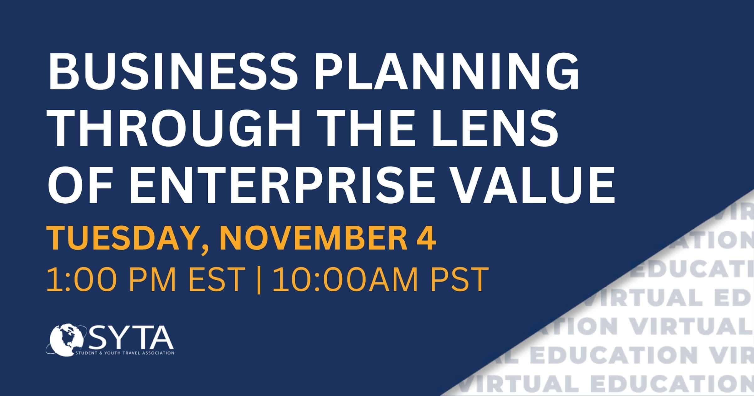 SYTA-BusinessPlanning-Social Business Planning Through the Lens of Enterprise Value: How to Have a Much More Valuable Company by This Time Next Year