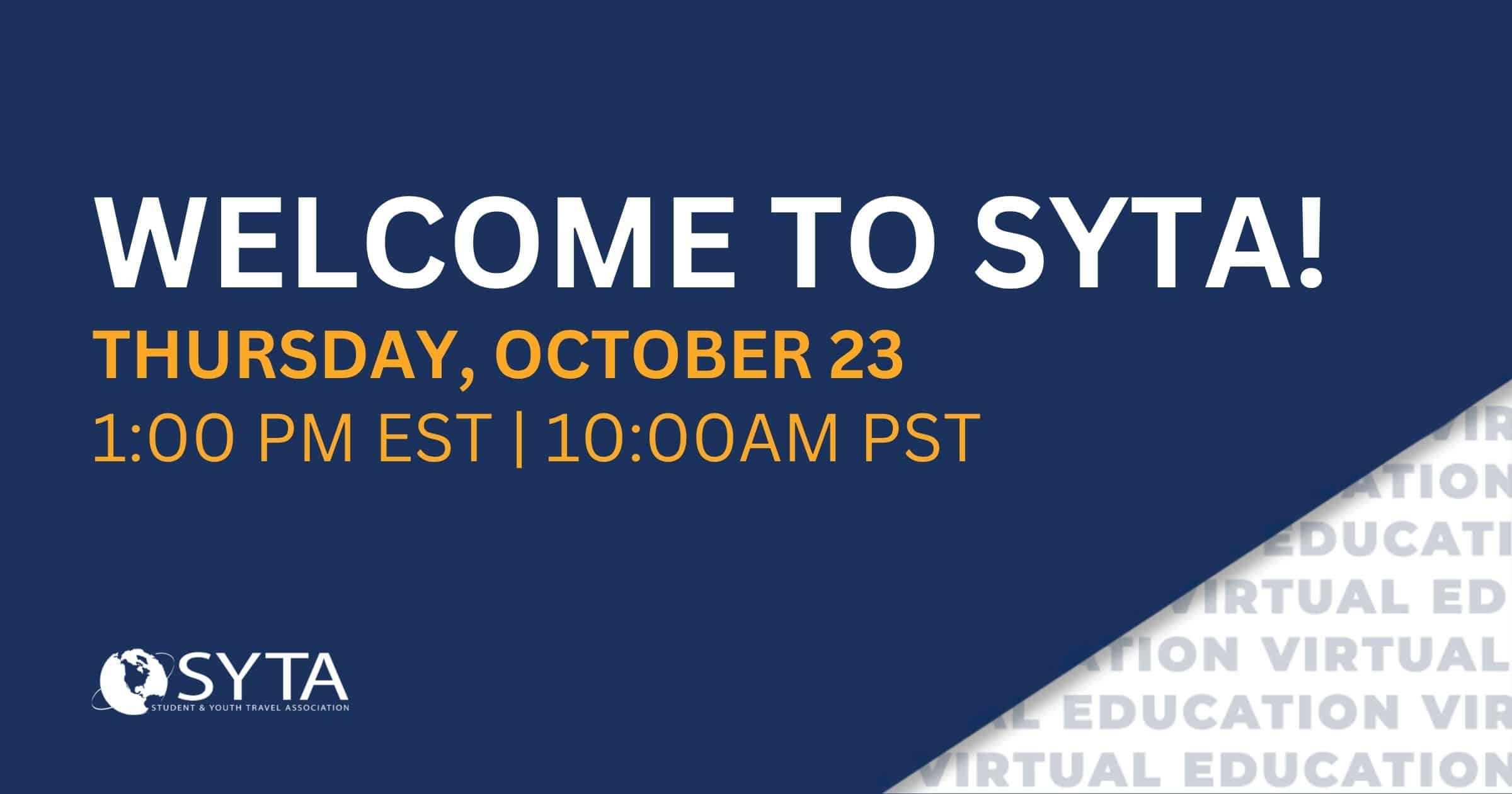 SYTA-WelcomeOct2025-Social Welcome to SYTA!