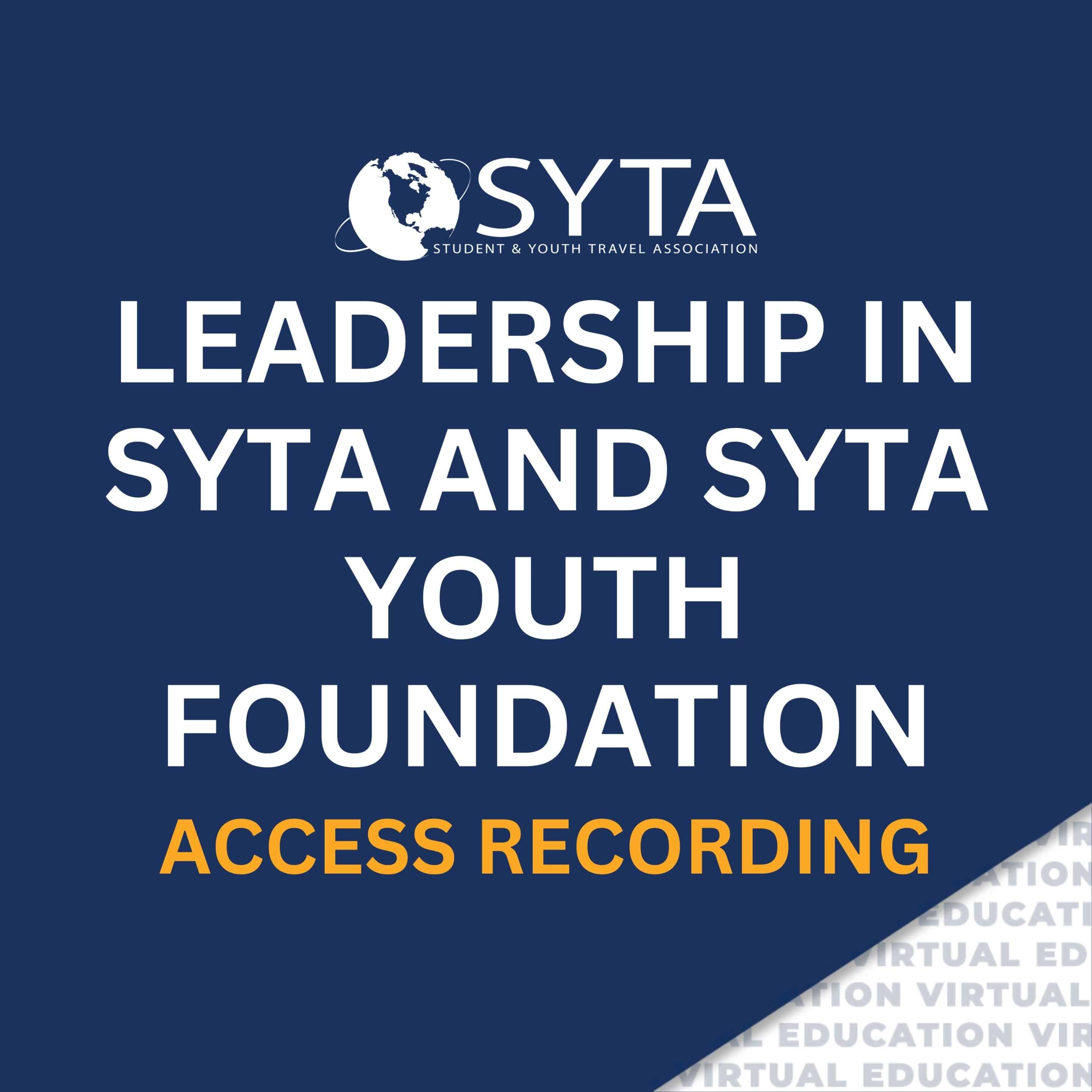 Leadership in SYTA and SYTA Youth Foundation