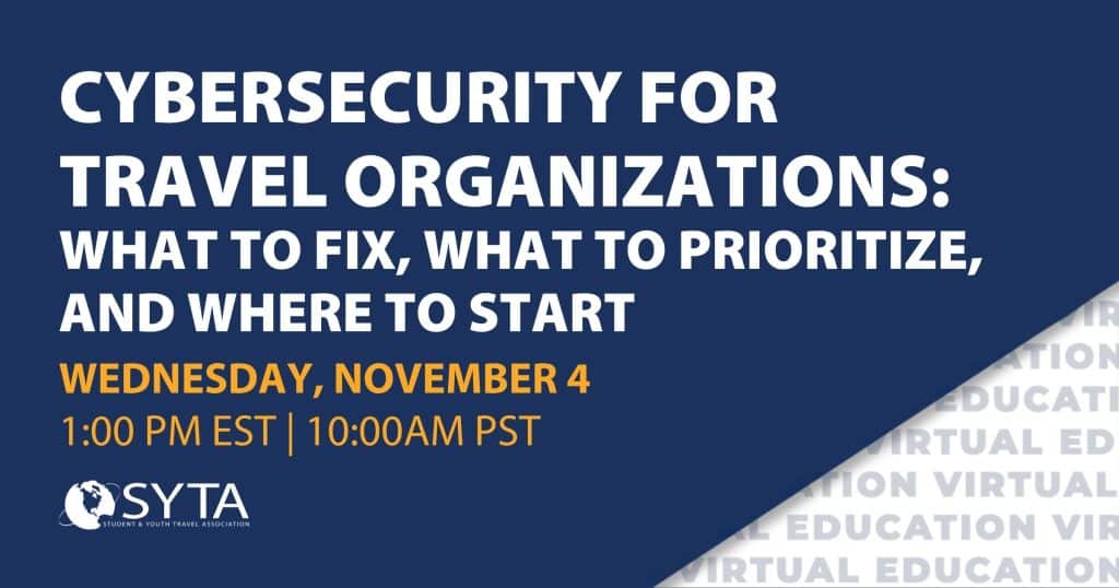 Cybersecurity for Travel Organizations