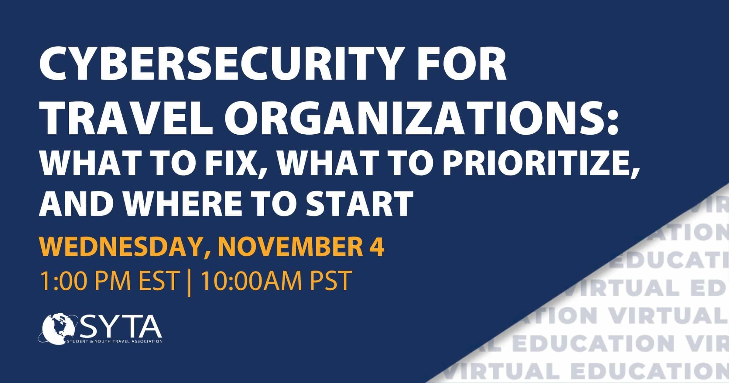 Cybersecurity for Travel Organizations